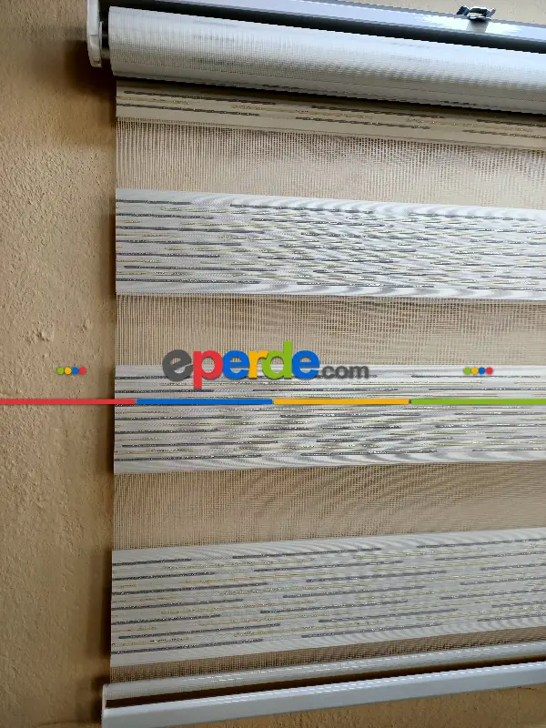 Elit Lüx Mikro Pilise Zebra Perde- Gri-füme-antrasit-beyaz-krem