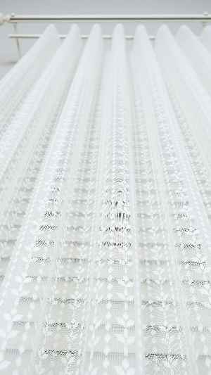 Ekru Çiçek Nakışlı Tül Perde, Ağır Gramajlı Premium Seri, 2 Renk