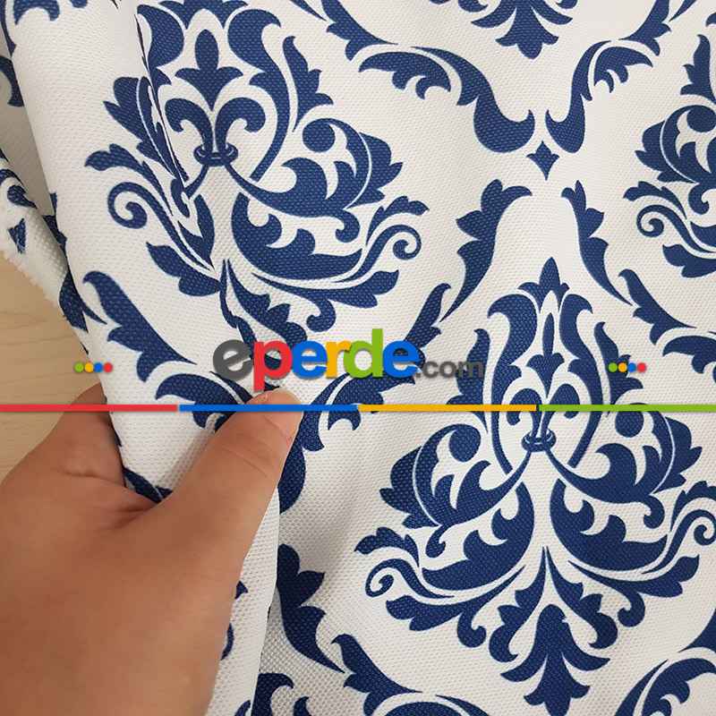 Etnik Desenli Fon Perde K415-1 Kumaşı Kalındır Duck Bezi Değildir- Sarı