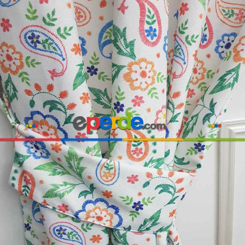 Mutfak Fon Perde- Beyaz