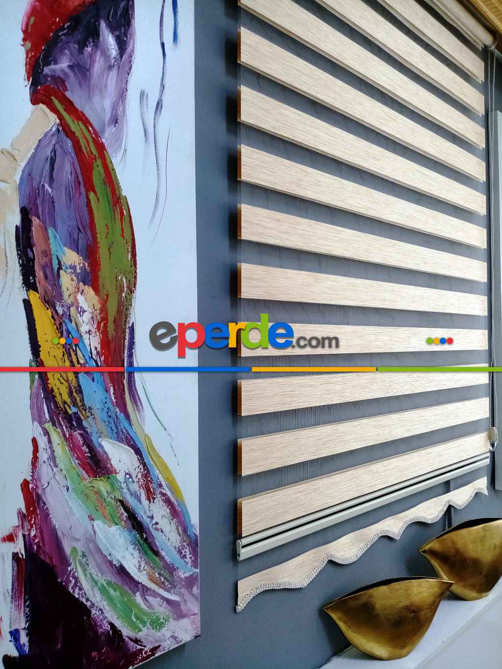 Bambu Zebra 2022 Sezonu Saman Sarısı Renk A Kalite Bambu Zebra Perde- Sarı