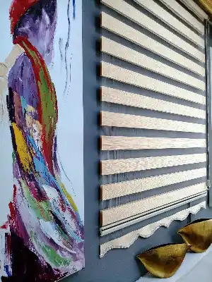 Bambu Zebra 2022 Sezonu Saman Sarısı Renk A Kalite Bambu Zebra Perde- Sarı