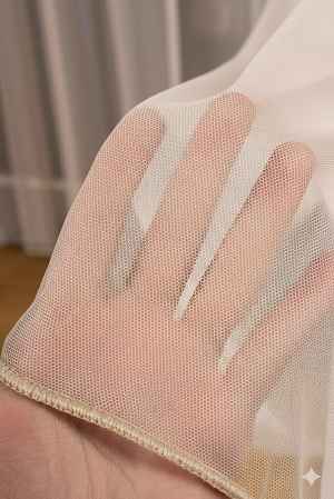 Vizon Bej Grek Düz Tül Perde