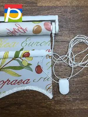 Meyve,mutfak Baskılı, Stor Perde- Kırmızı-Sarı-Kahve Koyu-Açık Yeşil