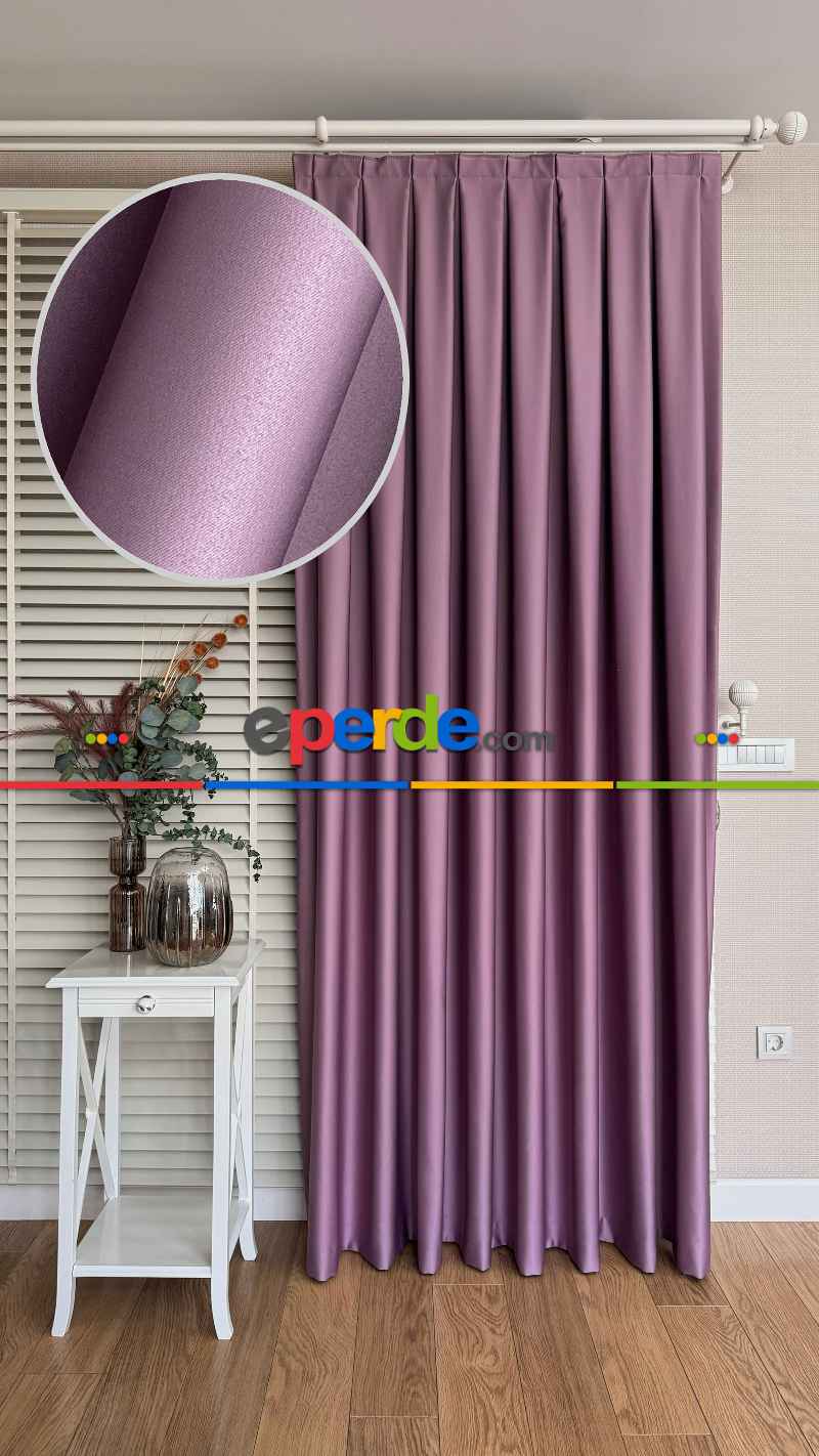 Gül Kurusu Blackout - Karartma Fon Perde, Premium Kalite Serisidir, %80 Oranında Işığı Keser