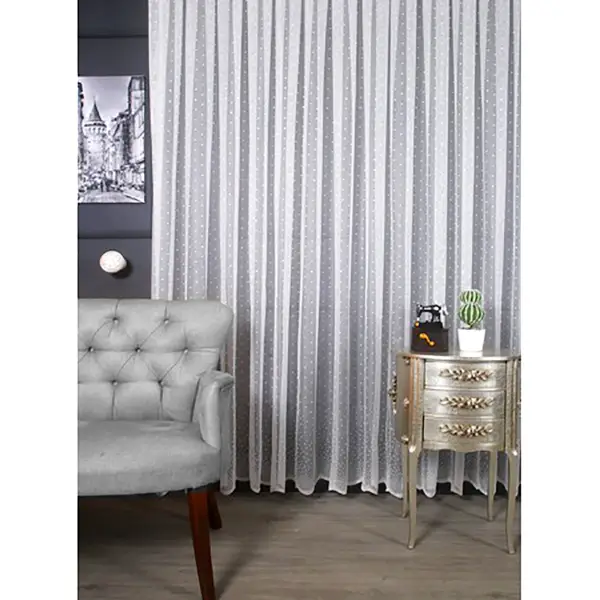 Tül Perde - Desenli Tül - Puanlı Desen Örme Tül