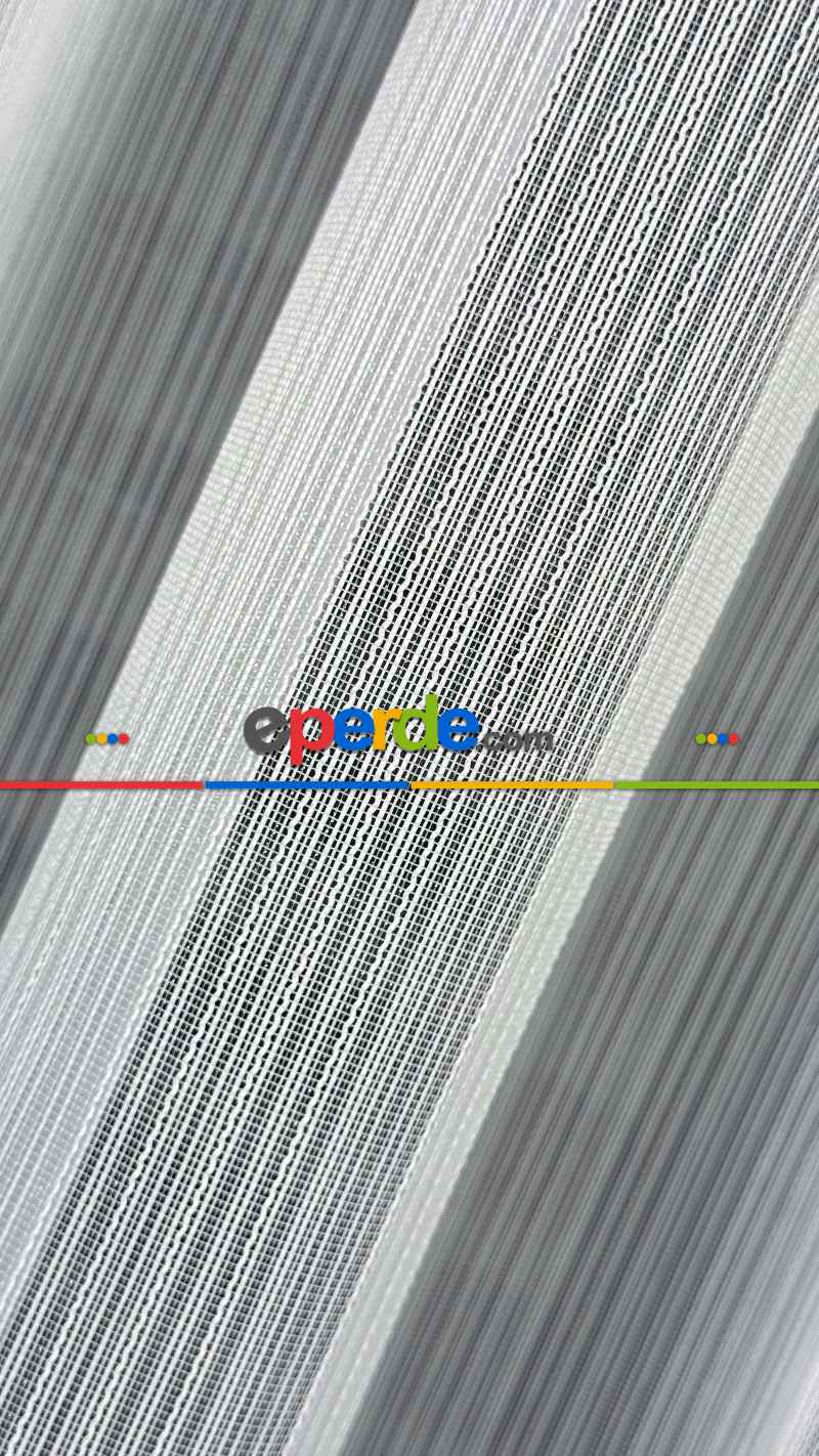 Vakko Simli Çizgili Tül Perde, Premium Seri Ağır Gramajlı