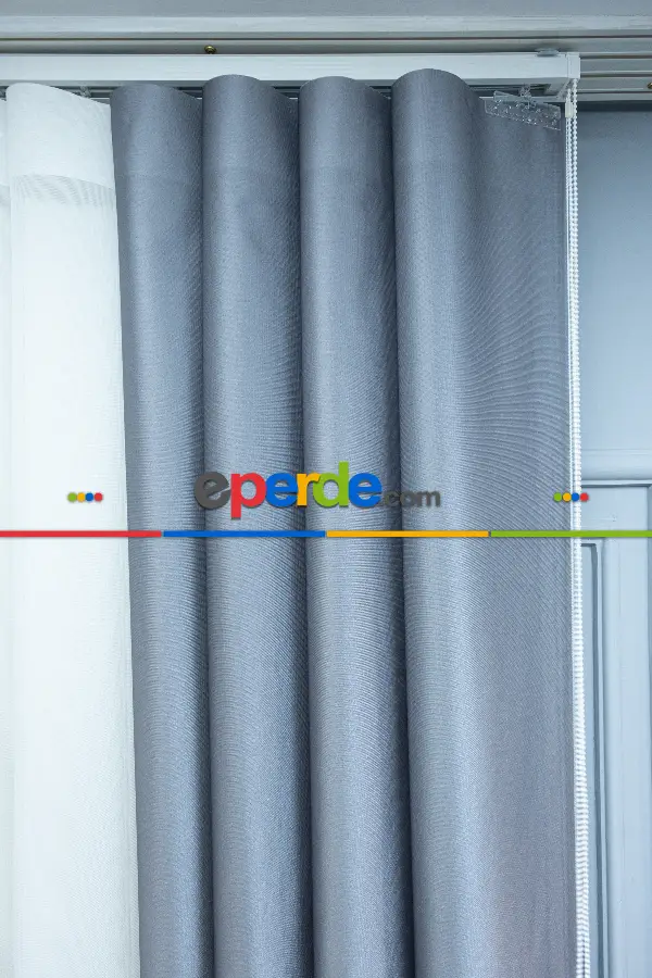 Lens Akıllı Dikey Tül Perde Mermer-33- Çok Renkli 2