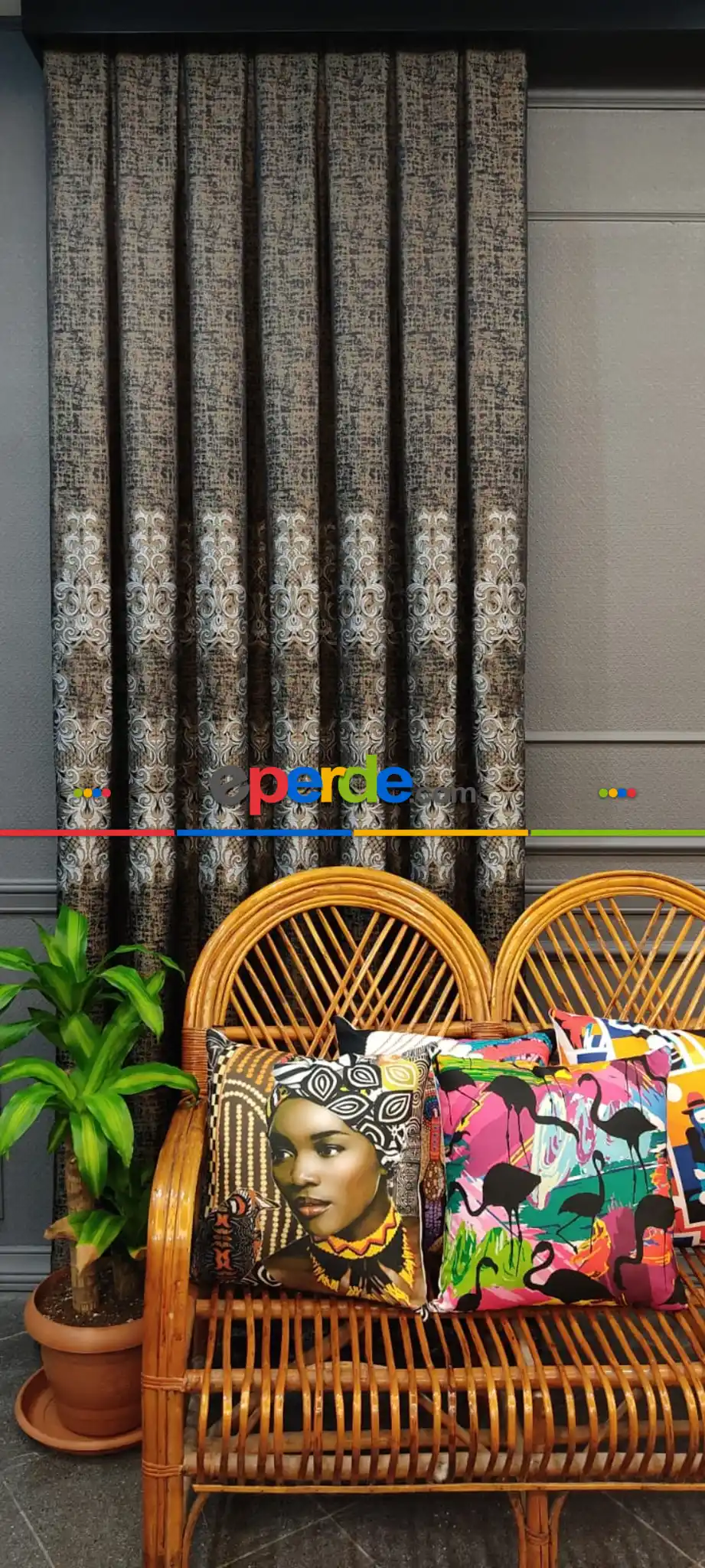 Salon Fon Perde - 2025 Elit Modern Dokuma Fon Perde - 100 Cm 1 Kanat 50cm X 1cm 