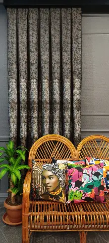 Oturma Odası -  2025 Elit Modern Dokuma Fon Perde - 100 Cm 1 Kanat 50cm X 1cm 