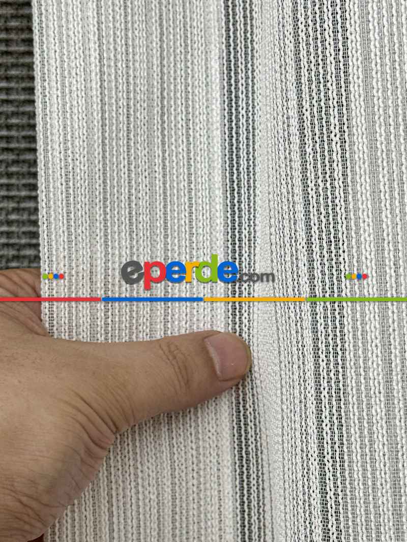 Çizgili Tül Perde - Ürün Videosu Açıklamada Vardır