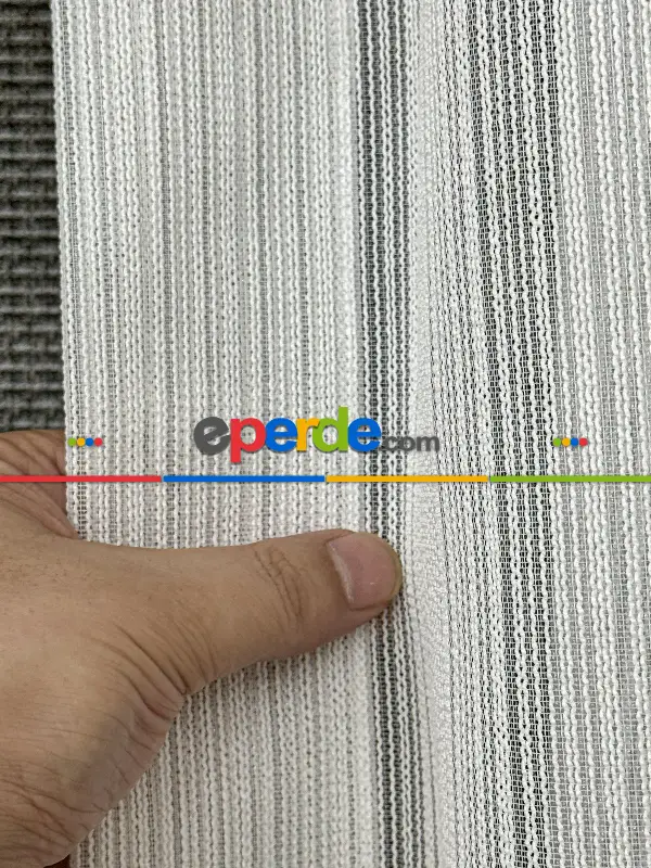 Mutfak Çizgili Tül Perde - Ürün Videosu Açıklamada Vardır
