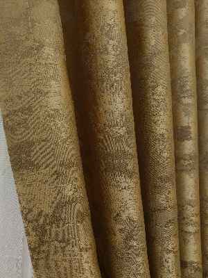 Patinedesenli Sütlü Kahve - Katyonik Jakar Fon Perde- Sütlü Kahve