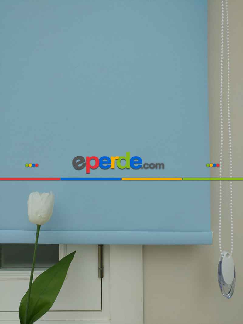 Yıkanabilir Pvc Mat Stor Perde - Mavi1. Kalite- Mavi