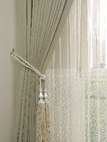 Açık Bej Düz Fon Perde Dökümlü Birinci Kalite 300 Cm Geniş En Daha Hesaplı- Bej