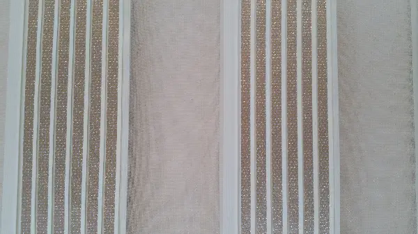 Salon - Sütlü Kahve Plise Zebra Perde- Ekru-sütlü Kahve