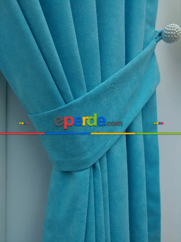 Turkuaz - Düz Fon Perde- Turkuaz