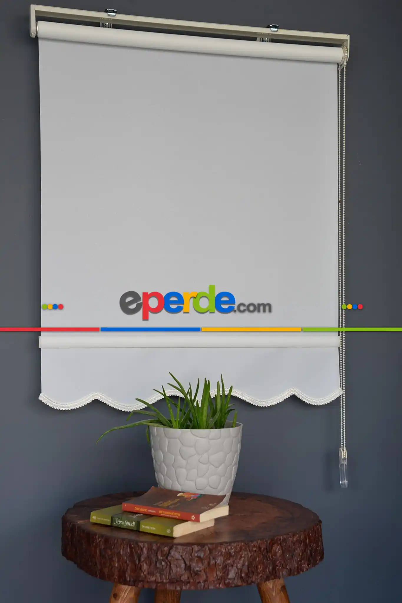 Halim Perdesan Yp-90 Ekru Renk Simli - Yaldızlı Polyester Stor Perde