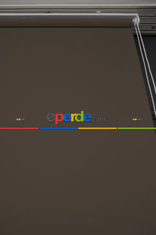 Salon Stor - Kahverengi Renk Lazer Kesim Mat Stor Perde (ister Düz - İster Lazer Kesimli Satın Alın)