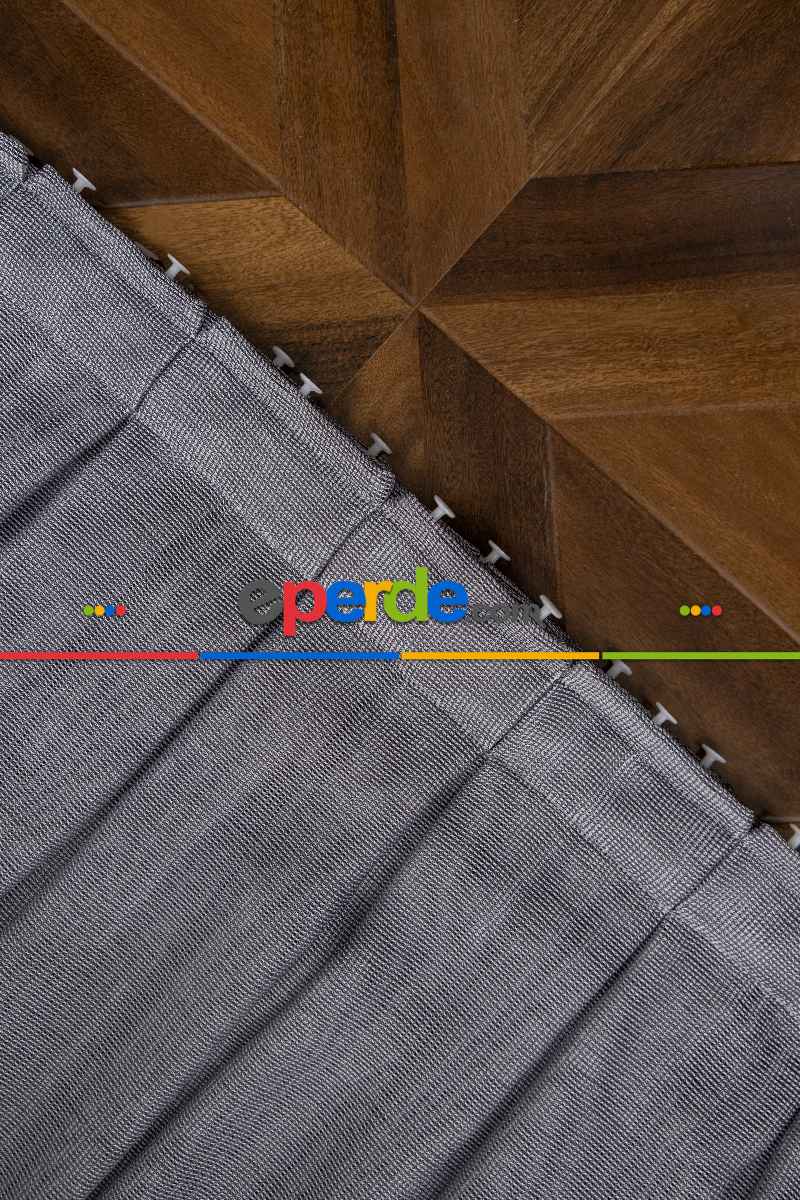 Antrasit Renkli Kedi Tırmalamalarına Dayanaklı Tül Perde