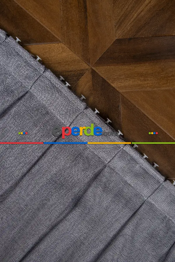 Yatak Odası - Antrasit Renkli Kedi Tırmalamalarına Dayanaklı Tül Perde