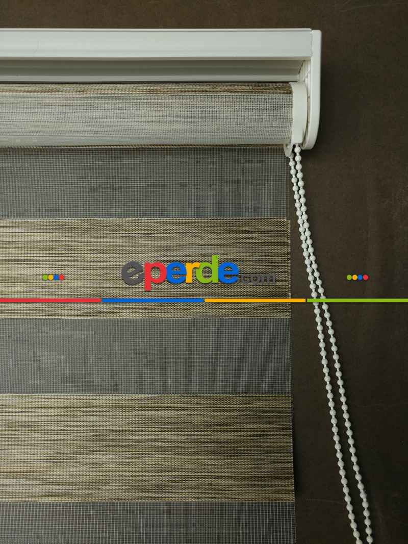 Yatak Odası - Zebra Perde -bambu Zebra (eco Serisi )- Kahve Açık