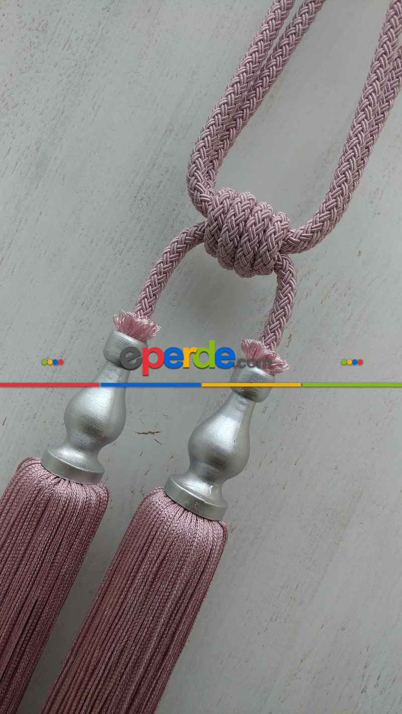 Gül Kurusu Rengi Braçol Perde Bağı- Gül Kurusu