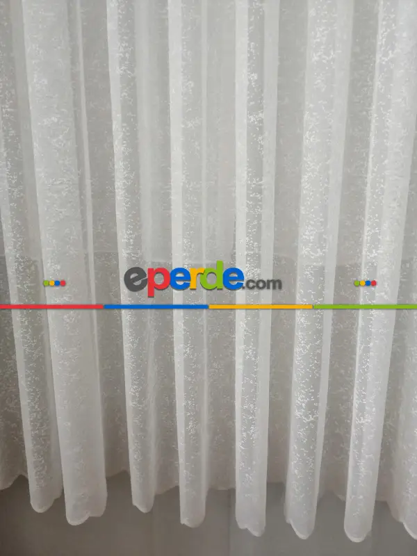 Serpme Spor Desenli Fransız Danteli Örme Tül - 2 Renk Seçeneği ( Ekru/ Krem)