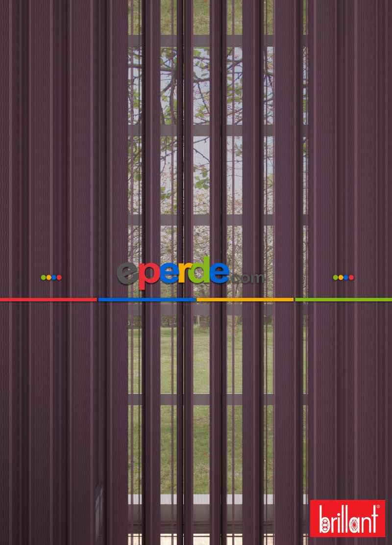 Brillant Akıllı Tül Perde Fuşya Renkli Tül Dikey Zebra Perde Düz 1. Kalite