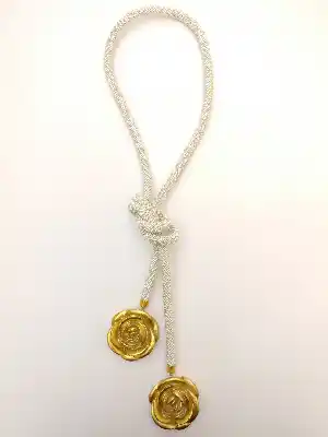 Krem Rose Braçol Perde Bağı Fon Bağı- Krem