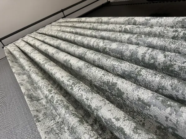 Salon Yeşil Bej Rengi Duz Jakar Fon Perde (150)- Yeşil Koyu Yeşil