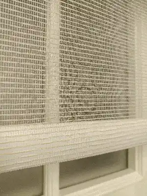 Çiftli Sistem Tül Stor Beyaz Krem Cizgili Tül- Beyaz-krem