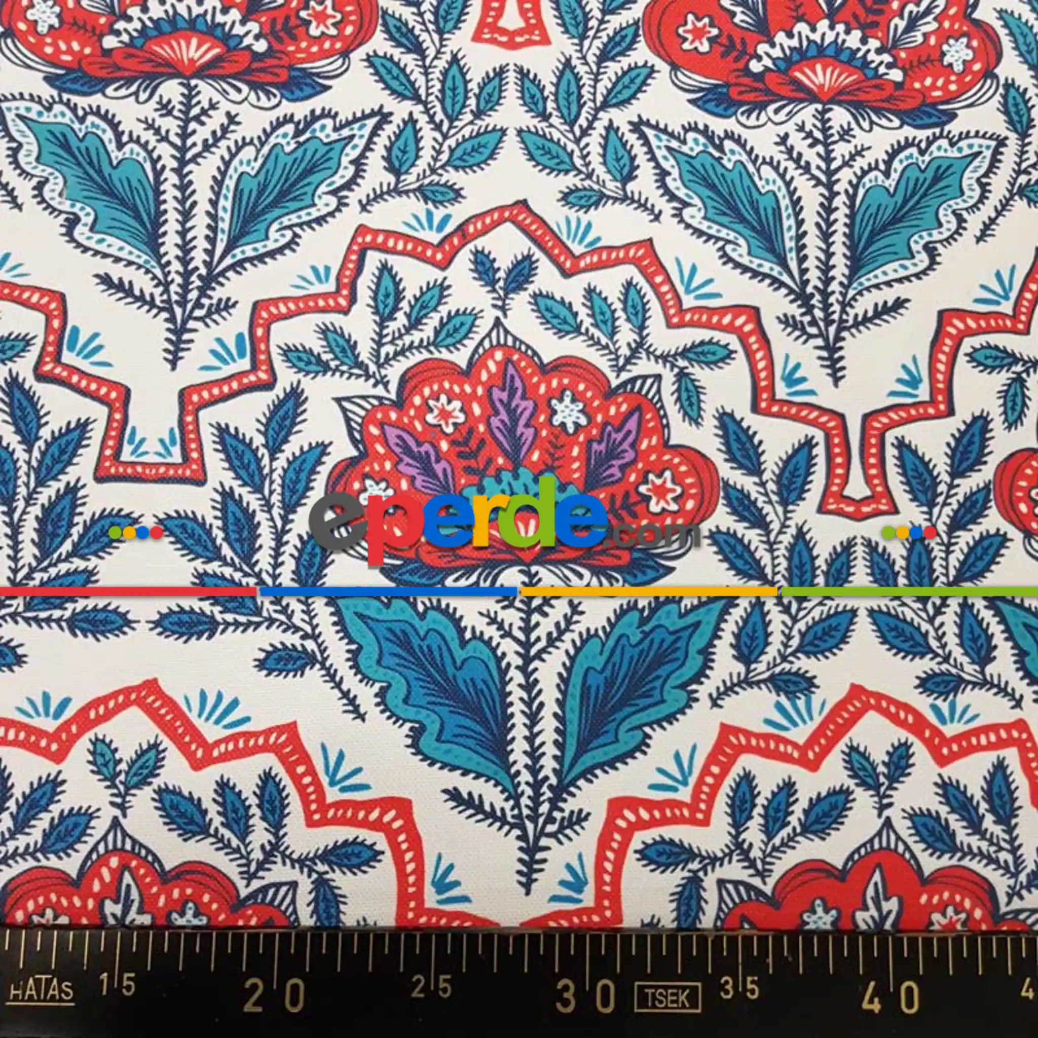 Çiçek Desenli Fon Perde Evm1519 Kumaşı Kalındır Duck Bezi Değildir-  Çok Renkli 2