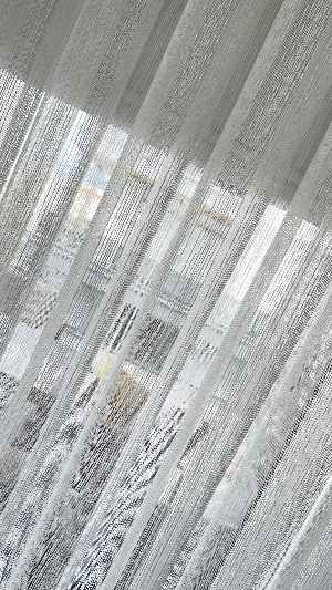 % 50 İndirimli Hazır Ölçü Düz Çizgili Tül - Ütü İstemez - Kurşunlu Tül