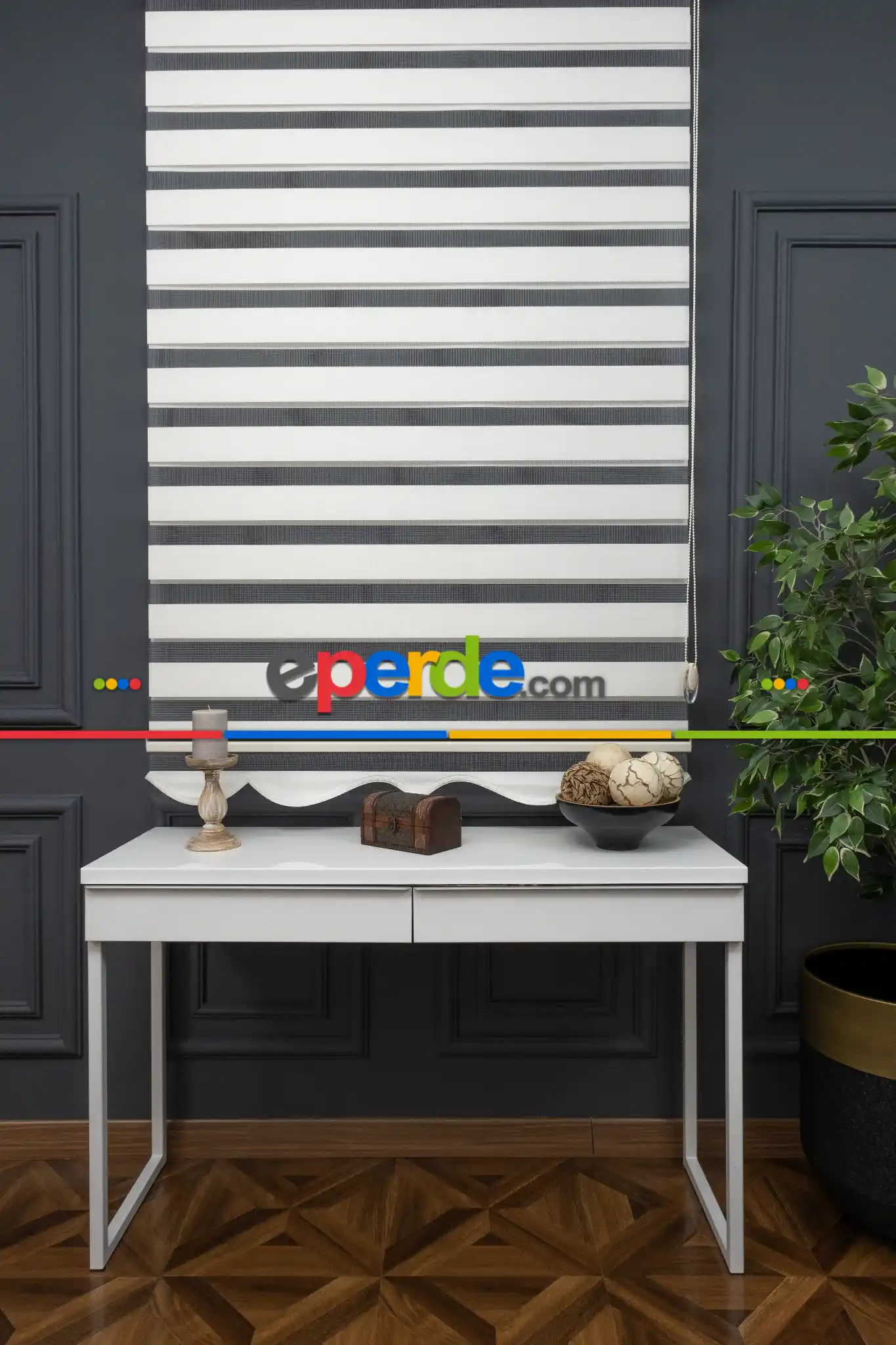 Krem Bambu Zebra Perde 80x200