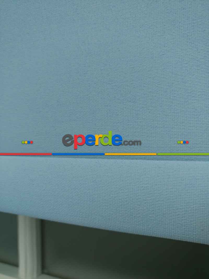 Mavi Renk Stor Perde- Pvc Mat Stor Perde - Açık Mavi 1. Kalite- Mavi-mavi Açık