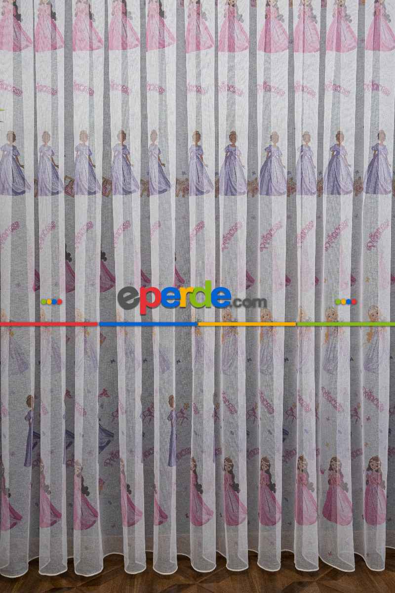 Brillant Prensesli Sindy Cindy Bebek Barbi Barbie Tül Perde Kız Çocuk Odası Tül - Kurşunlu Tül