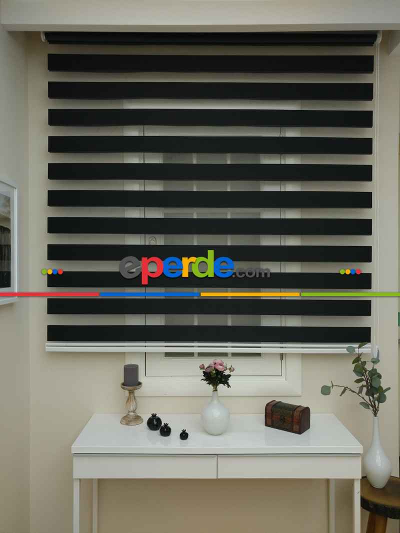 Zebra Perde - Düz Zebra Zebra ( Eco Serisi )- Siyah