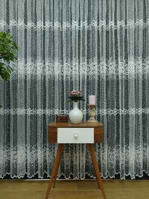 Brode İşlemeli Tül Perde Konak 701- Ekru