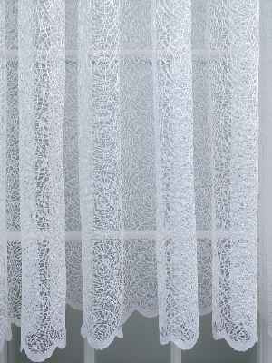 Örme Örümcek Ağı Desenli Tül Perde Ekru