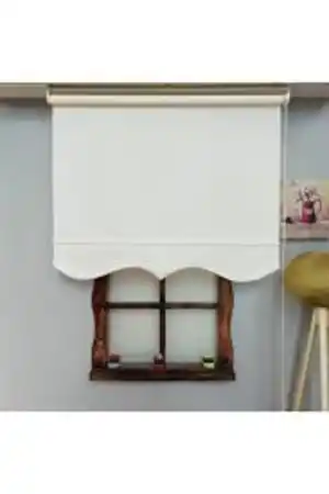 Düz Kalın Stor Perde Pvc Thın Mat Ekru - Yıkanabilir Stor- Ekru