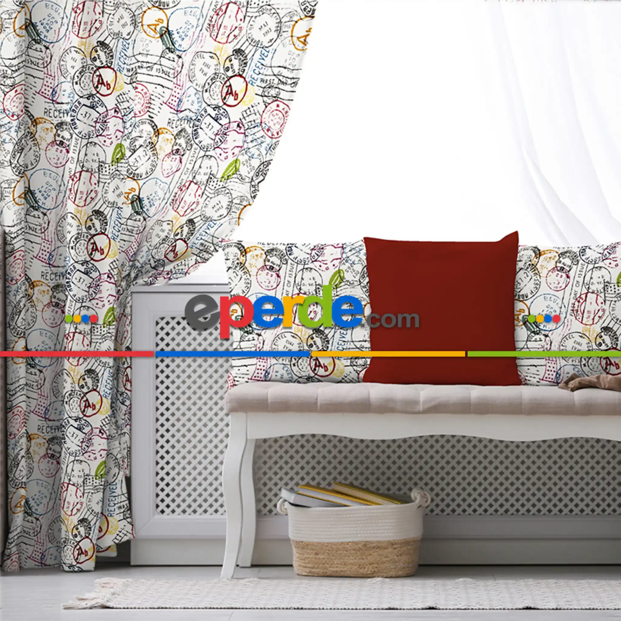 Popart Fon Perde Evim K-272 Kumaşı Kalındır Duck Bezi Değildir