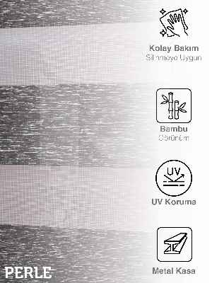 Koyu Gri Renk Bambu Stor Zebra Perde Yüksek Kalite Alüminyum Kasa Soft Bamboo