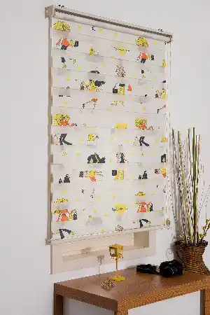 #üreticifirma %40 İndirimli!!! Fashion Desenli Zebra Perde- Sarı-turuncu