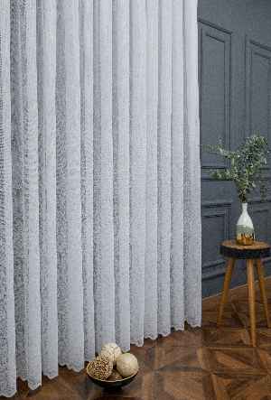 Taç Pırlanta Örme Tül Ekru