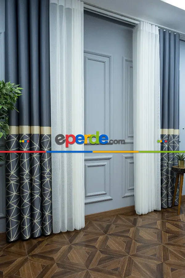 Lens Akıllı Dikey Tül Perde Koza-34- Çok Renkli 2