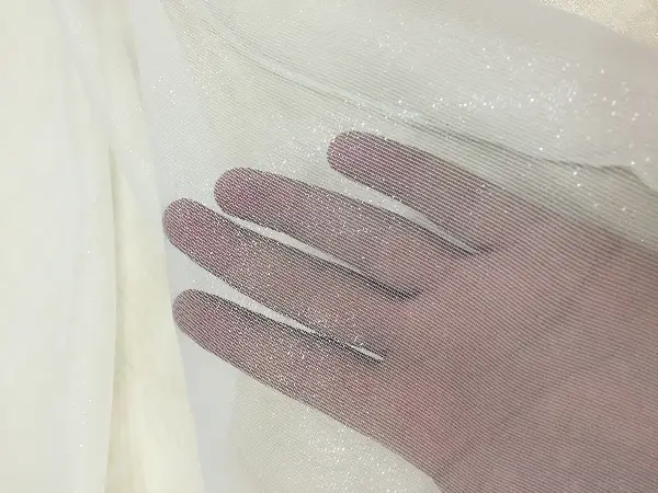 Mutfak - Pırıltılı Tül Parlak Zemin Işıltılı Simli Tasarım Yeni Tül- Beyaz-ekru