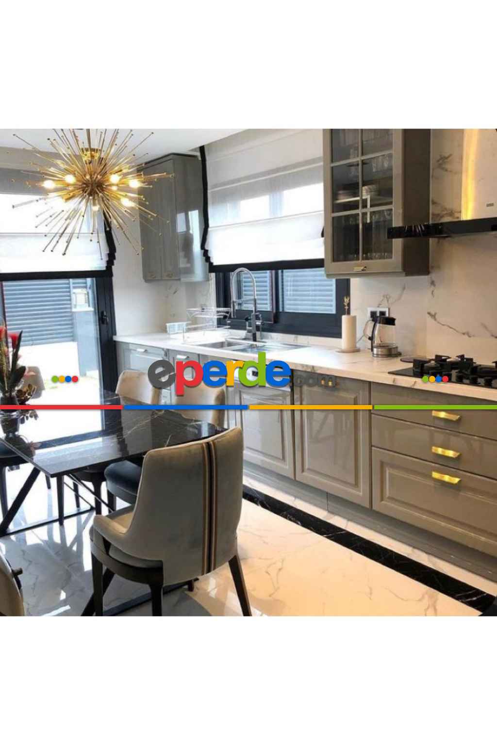 Katlamalı Perde Beyaz Tül Üzerine Siyah Biyeli