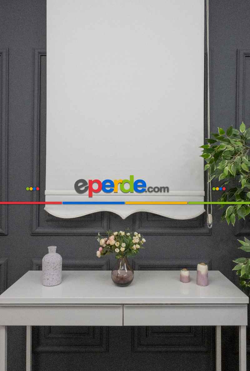 Stor Perde Düz Pvc Mat Stor Güneşlik 1 Kalite Yıkanabilir Krem