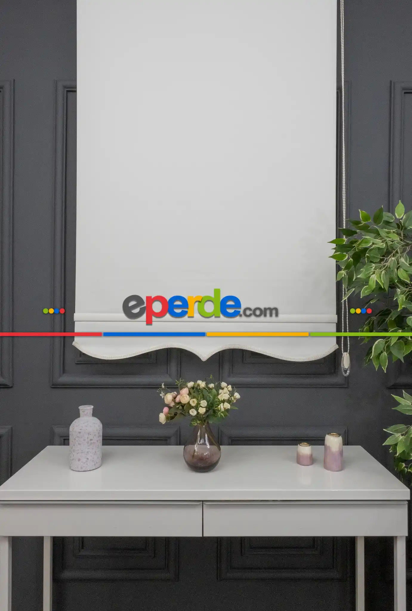 Stor Perde Düz Pvc Mat Stor Güneşlik 1 Kalite Yıkanabilir Krem